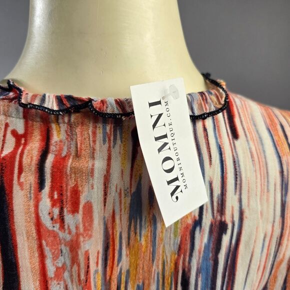 Elegant Multicolor Ruffled Dress R7 - Picture 5 of 7